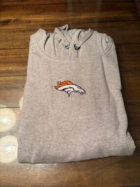 Men's Gray Hoodie with Bronco Logo
